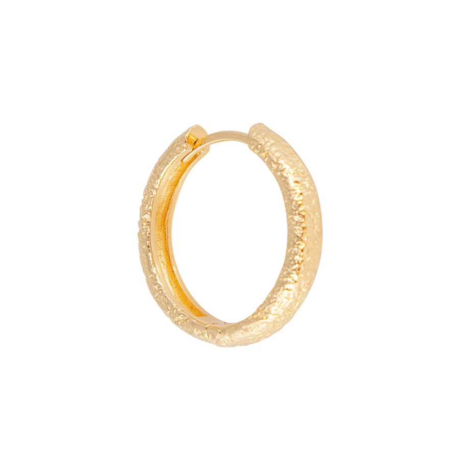 Jewellery Fairley | Fairley Antique Gold Maxi Hoops