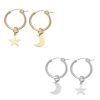 Jewellery MISUZI | Misuzi Paris Hoop Moon And Star Gold