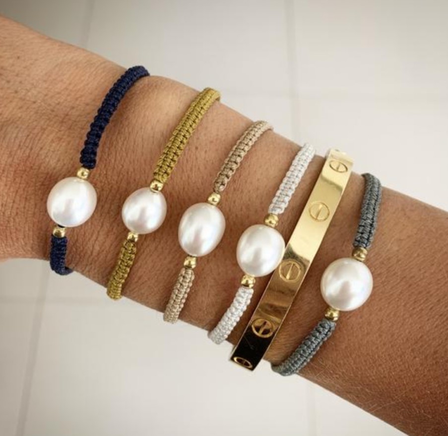 Jewellery Fairley | Fairley Pearl Rope Bracelet Oyster