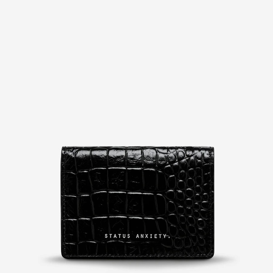 Accessories Status Anxiety | Status Anxiety Easy Does It Black Croc