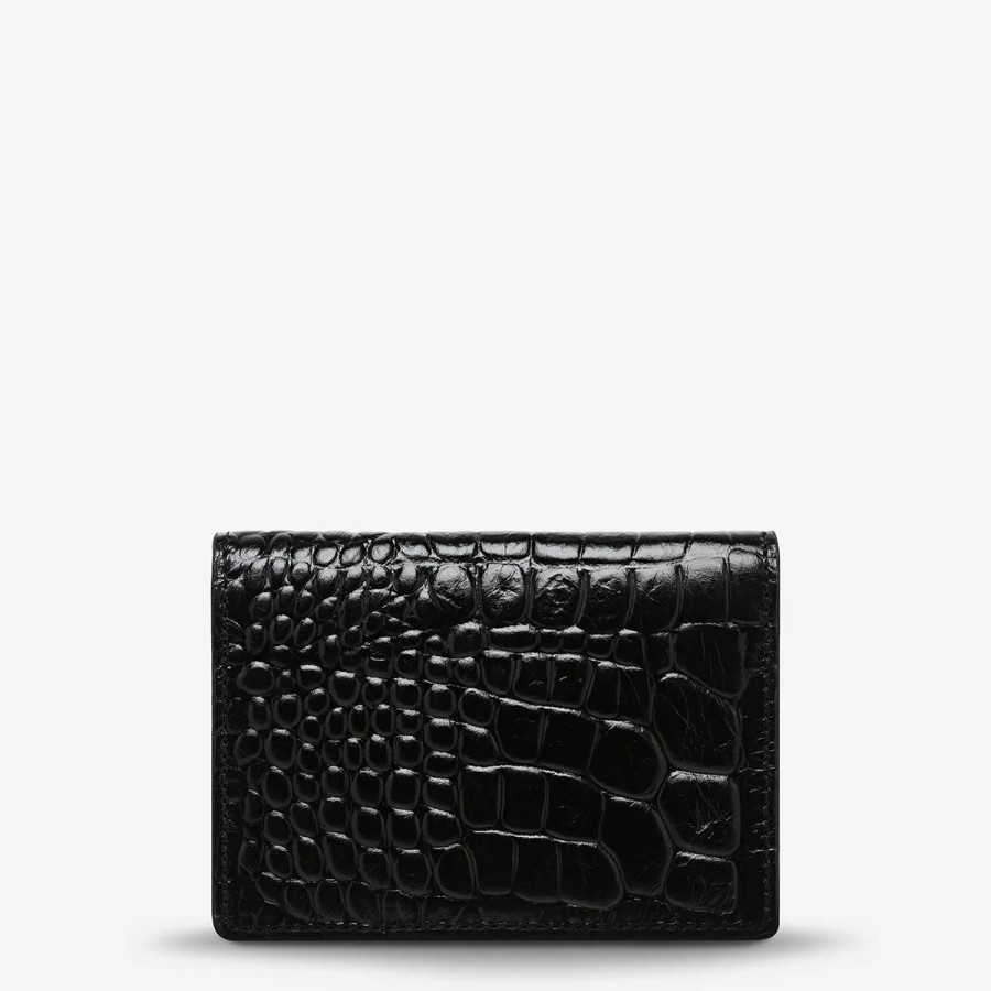 Accessories Status Anxiety | Status Anxiety Easy Does It Black Croc