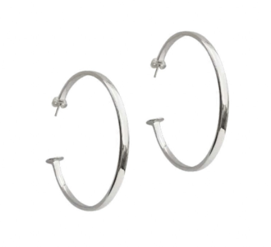 Jewellery Mountain & Moon | Mountain & Moon Meesha Hoops Silver