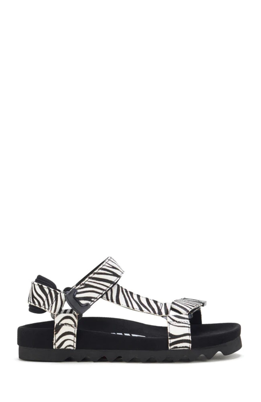 Shoes Rollie | Rollie Tooth Wedge Sandal Zebra