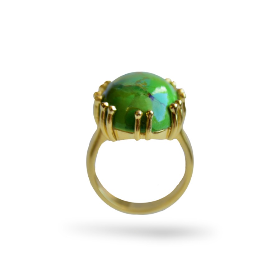 Jewellery Mountain & Moon | Mountain & Moon Bianca Ring Green Mojave Turquoise