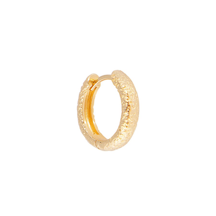 Jewellery Fairley | Fairley Antique Gold Midi Hoops