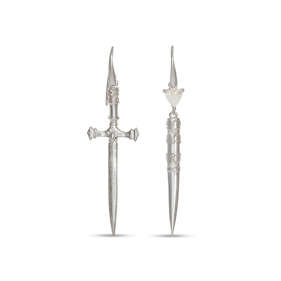 Jewellery Kyoti | Kyoti Dagger & Case Earrings Silver