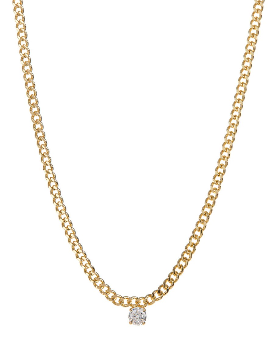 Jewellery Luv AJ | Luv Aj Bardot Stud Charm Necklace Gold