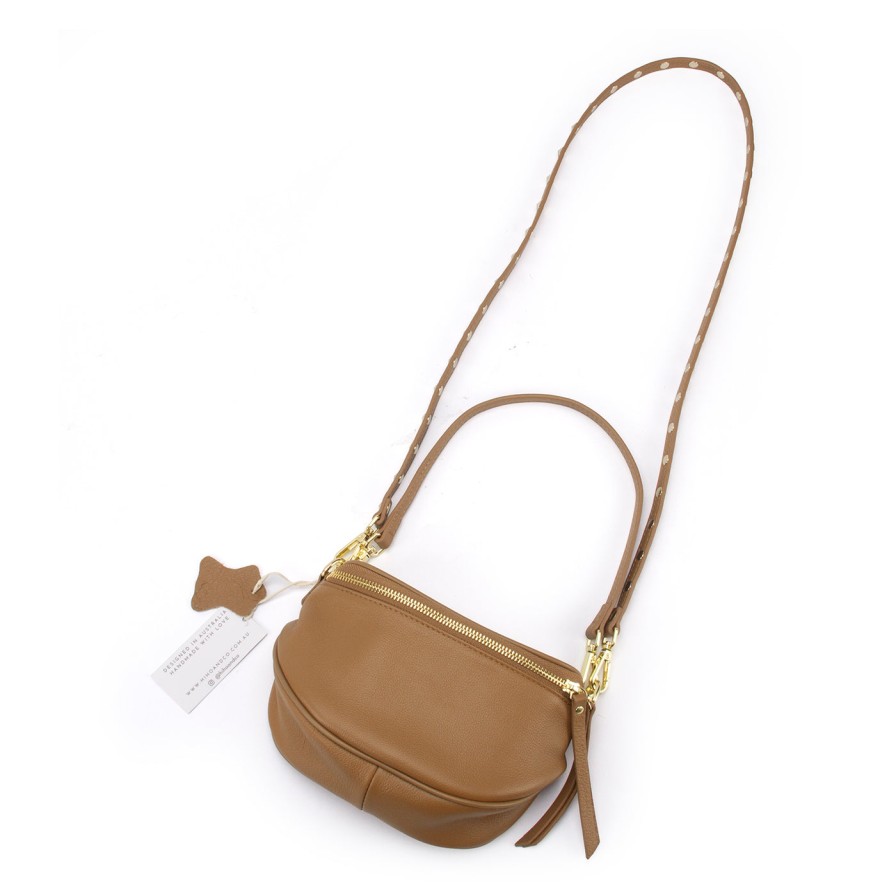 Accessories Hi Ho & Co | Hi Ho & Co Mini Rocker Bag Camel/Gold