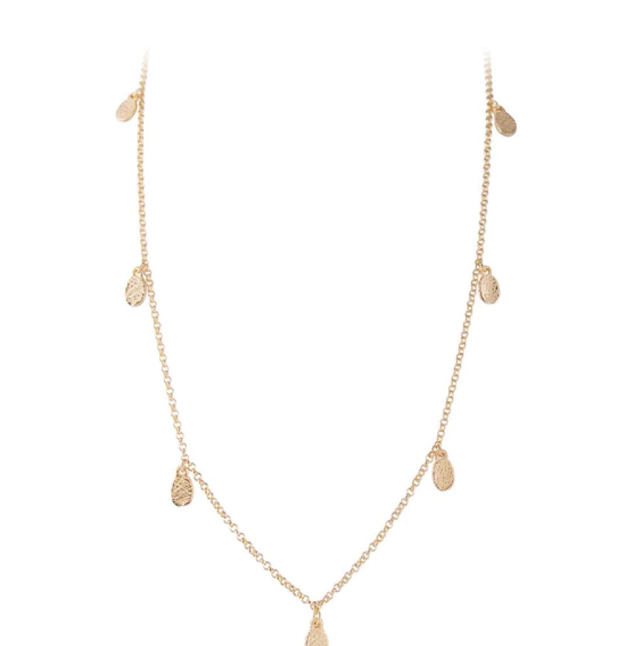 Jewellery Fairley | Fairley Aruba Charm Necklace Gold