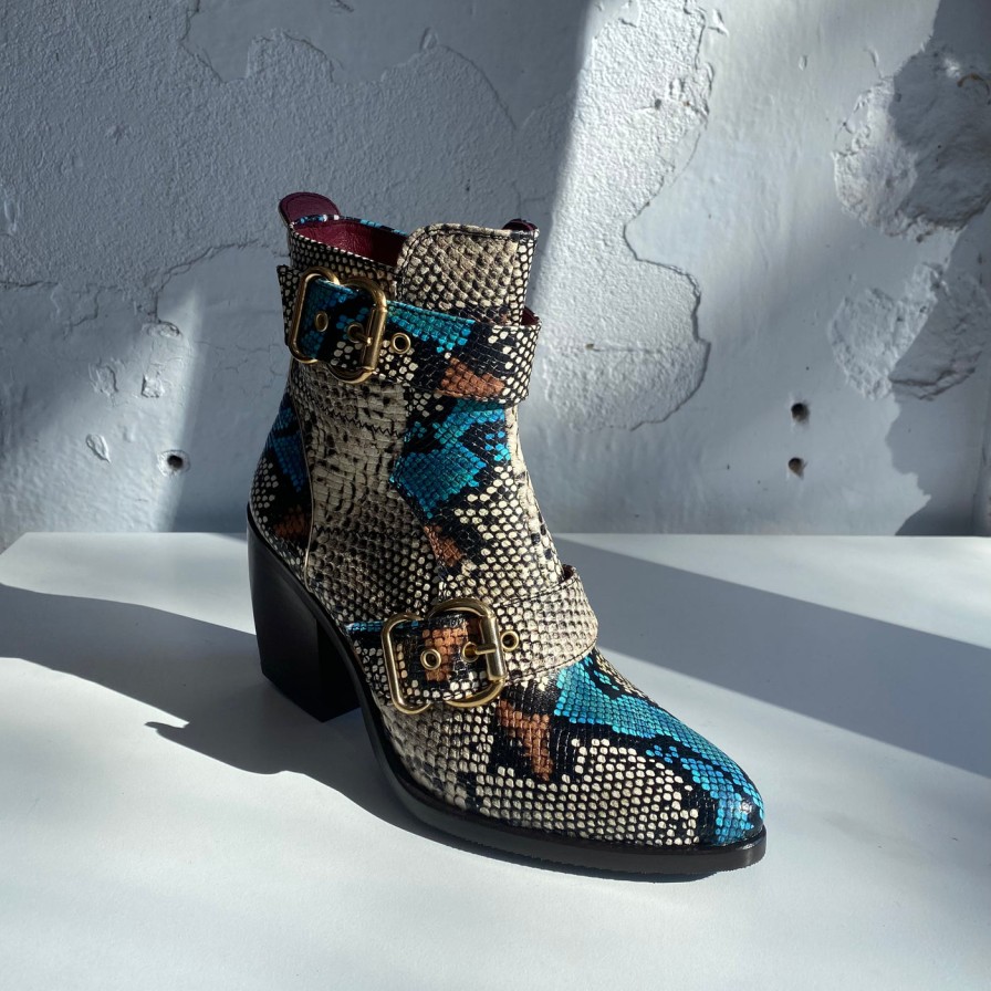 Shoes TORRETTI | Torretti 8335 Azul (Blue Snakeskin)