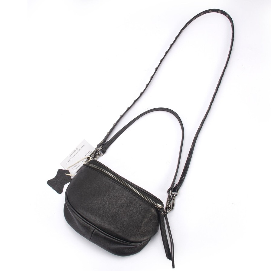 Accessories Hi Ho & Co | Hi Ho & Co Mini Rocker Bag Black/Gunmetal