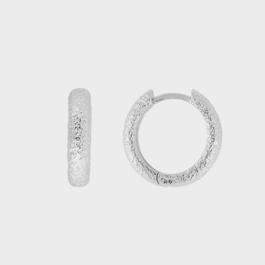 Jewellery Fairley | Fairley Antique Silver Midi Hoops