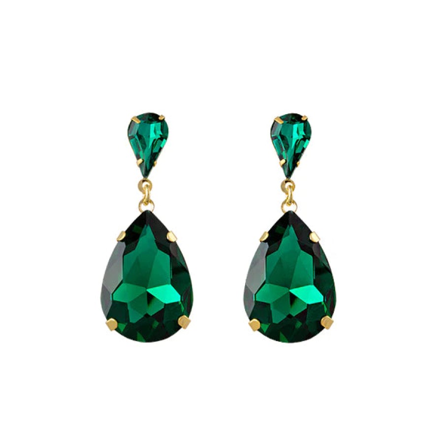 Jewellery Zahar | Zahar Jemima Earrings Green