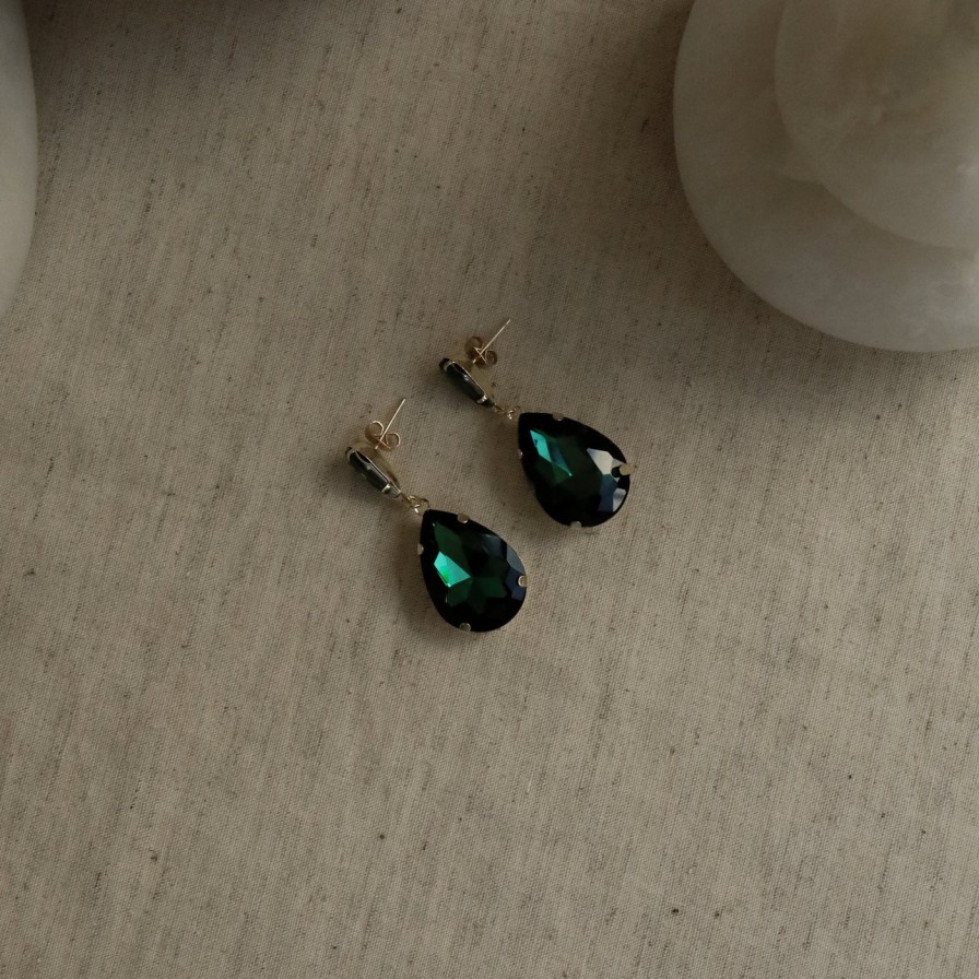 Jewellery Zahar | Zahar Jemima Earrings Green