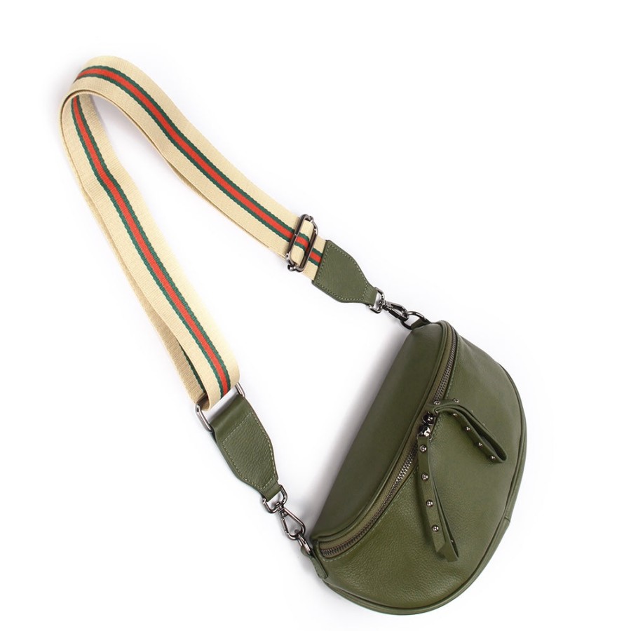 Accessories Hi Ho & Co | Hi Ho & Co New Rocker Bag Army/Gunmetal