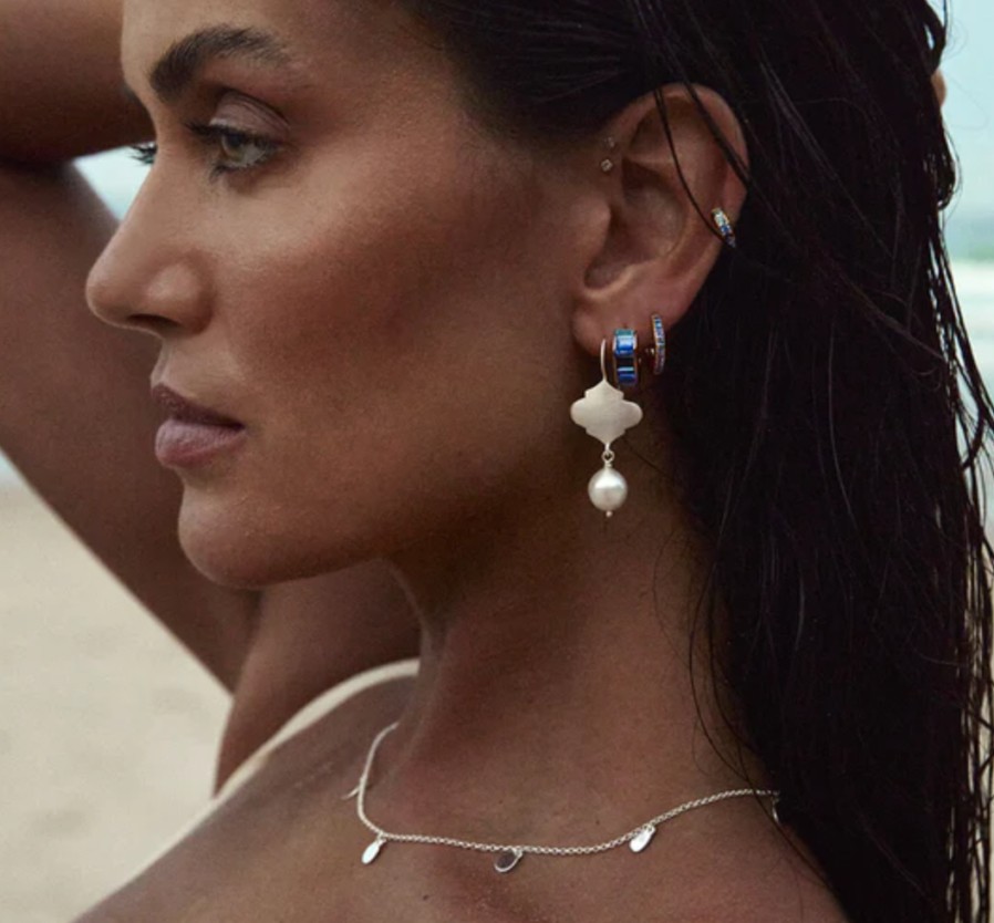 Jewellery Fairley | Moroccan Pearl Drops Silver