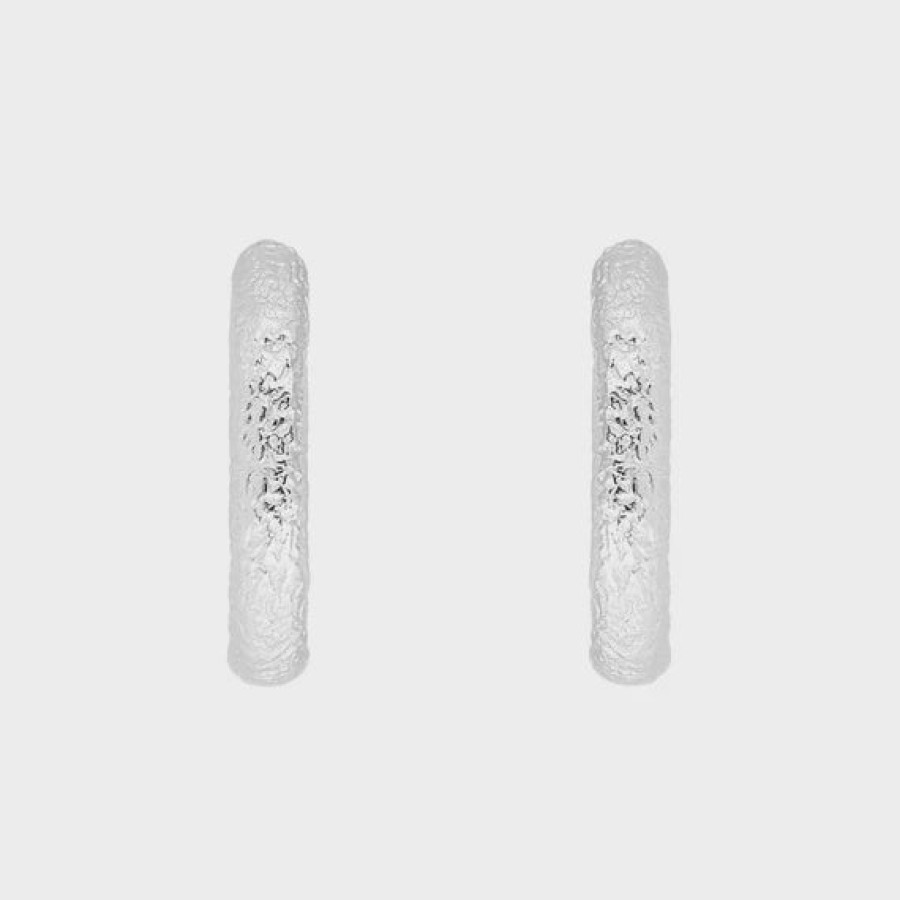 Jewellery Fairley | Fairley Antique Silver Maxi Hoops