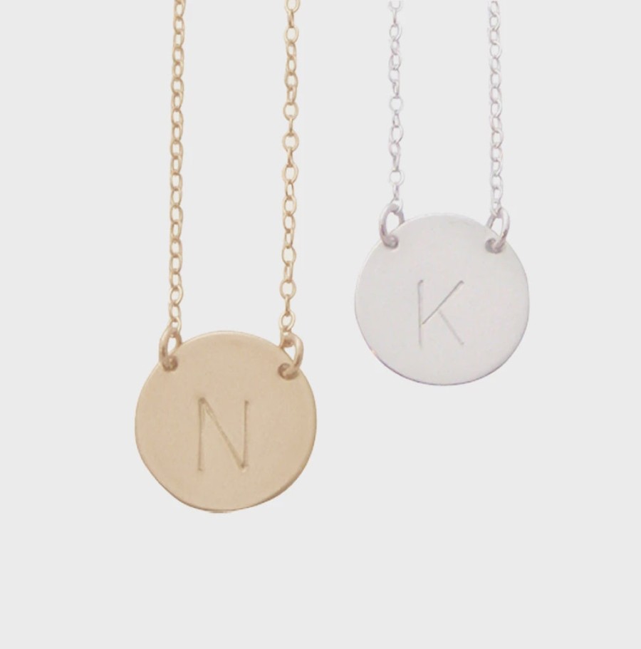 Jewellery MISUZI | Misuzi Chloe Initial Necklace Silver