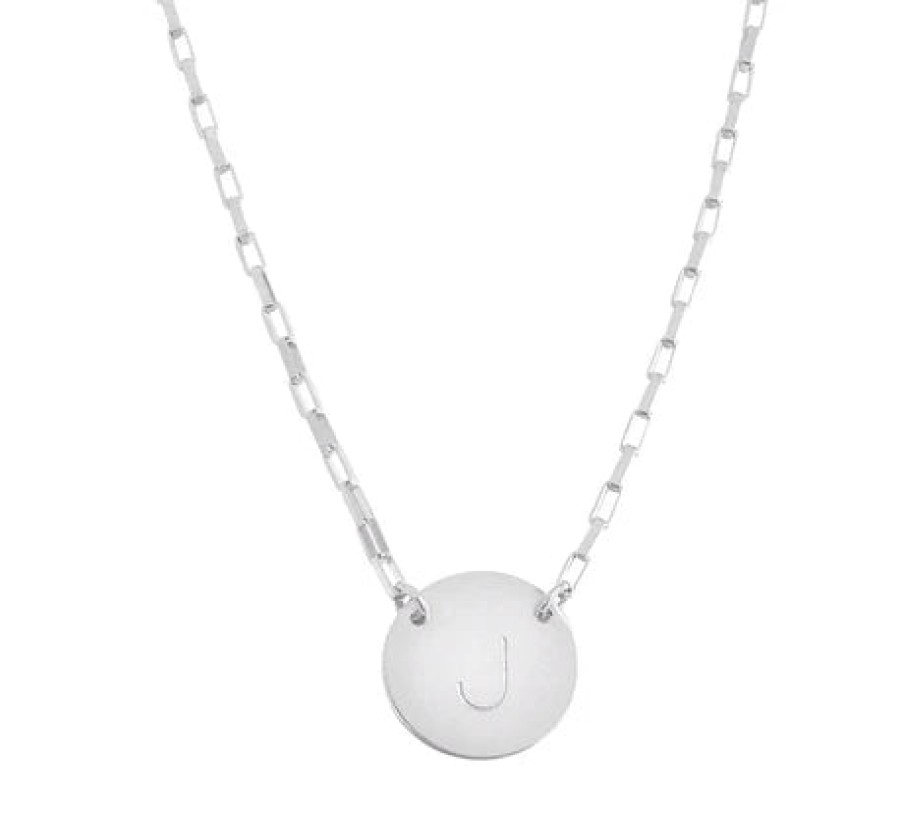 Jewellery MISUZI | Misuzi Chloe Initial Necklace Silver