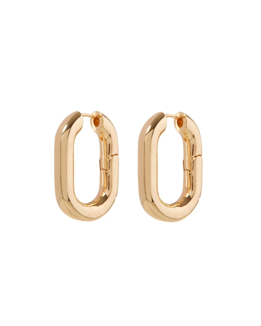 Jewellery Not specified | Luv Aj Xl Chain Link Hoops Gold