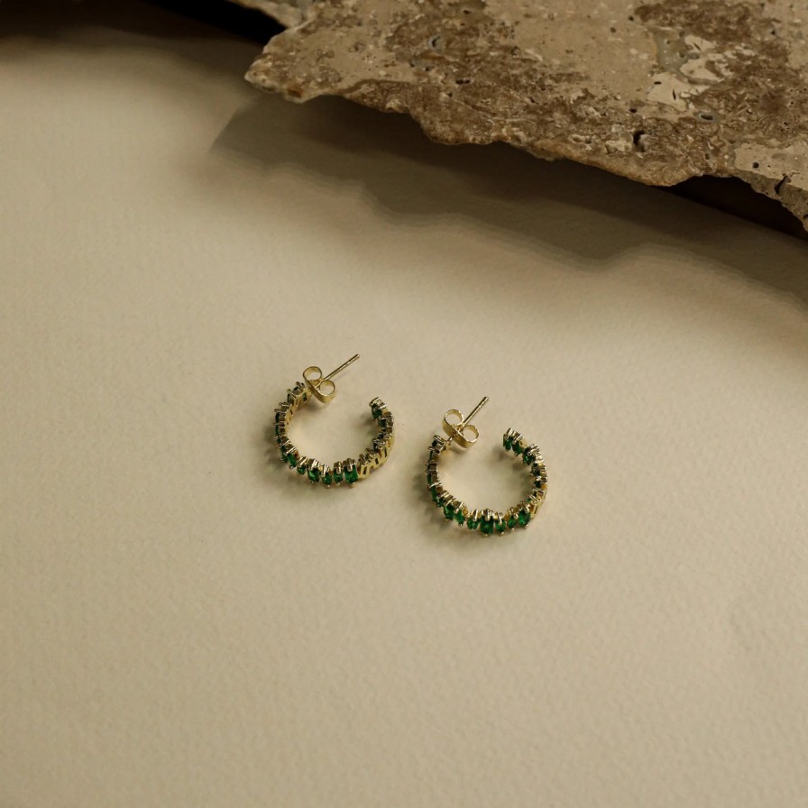 Jewellery Zahar | Zahar Philippa Earrings Green