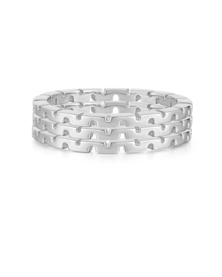 Jewellery Luv AJ | Luv Aj The Chloe Chain Ring Set Silver