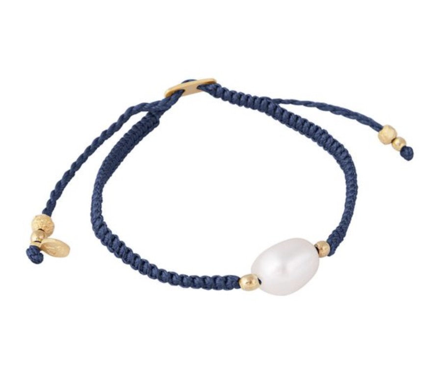 Shoes Fairley | Fairley Pearl Rope Bracelet Navy