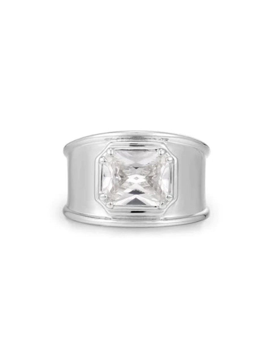 Jewellery Luv AJ | Luv Aj Lola Stone Statement Ring - Silver