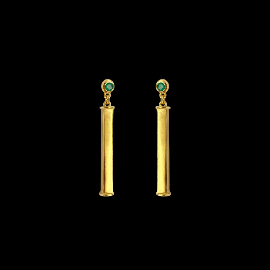 Jewellery Mountain & Moon | Mountain & Moon Daria Earrings Green Onyx