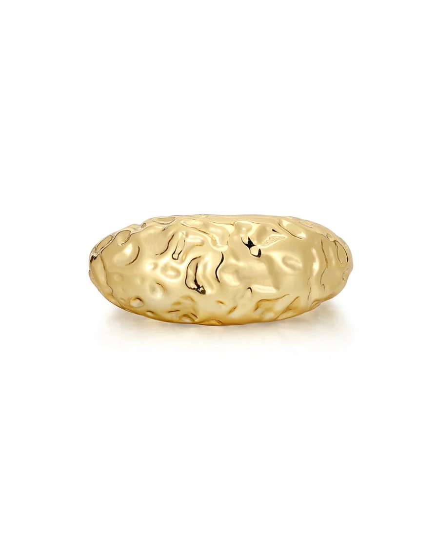 Jewellery Luv AJ | Luv Aj Molten Signet Ring Gold