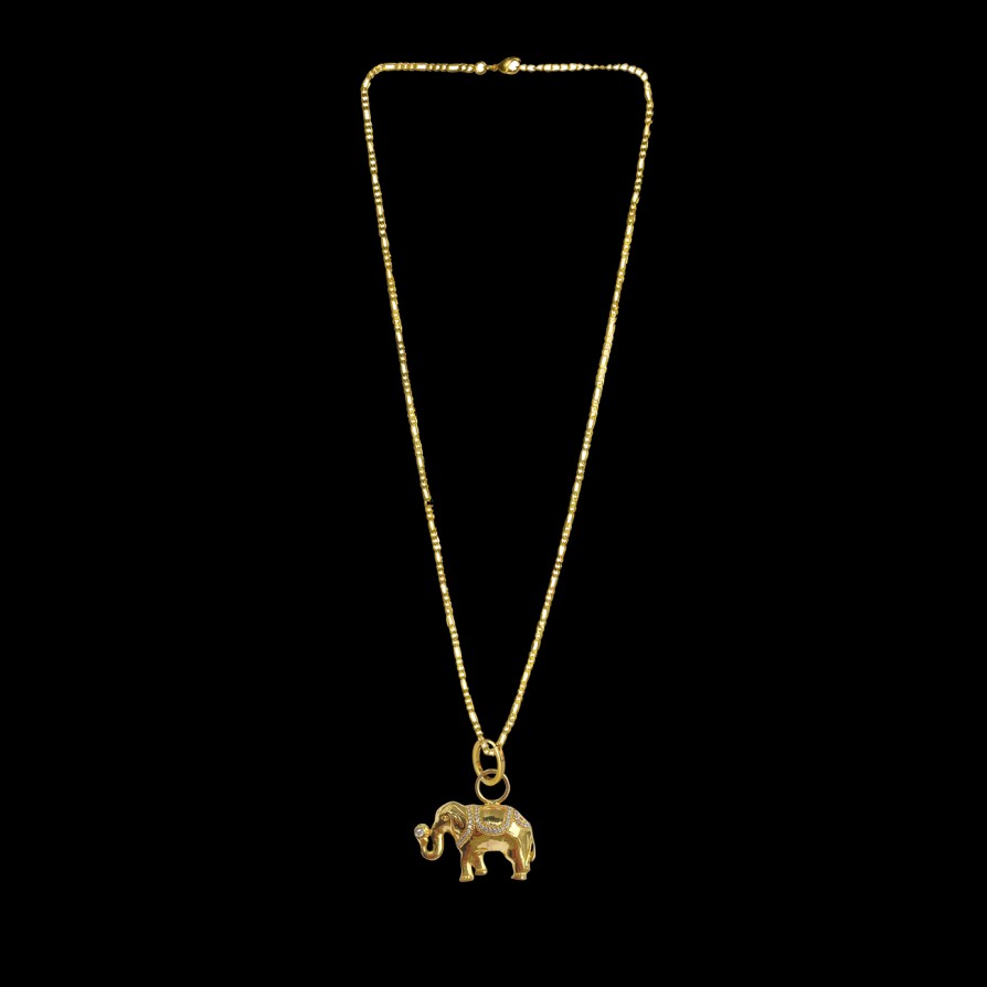 Jewellery Mountain & Moon | Mountain & Moon Elephant Charm Necklace