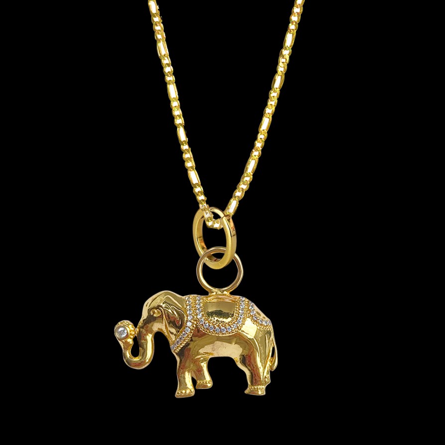 Jewellery Mountain & Moon | Mountain & Moon Elephant Charm Necklace