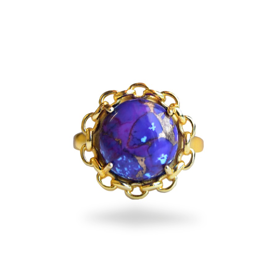 Jewellery Mountain & Moon | Mountain & Moon Danica Ring Purple Turquoise