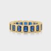 Jewellery Luv AJ | Luv Aj Bezel Emerald Ballier Ring Gold Blue Sapphire