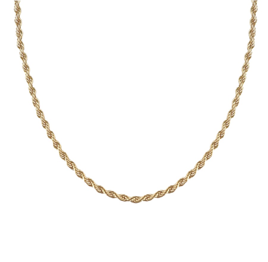 Jewellery MISUZI | Misuzi Blaire Rope Chain Necklace Gold