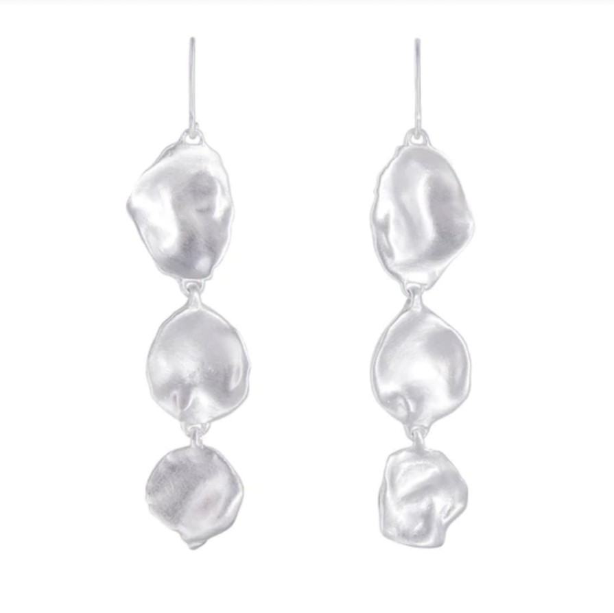 Jewellery Fairley | Fairley Golden Seashells Drops Silver