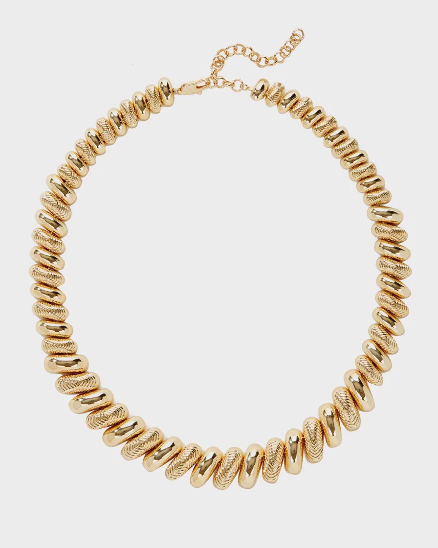 Jewellery Luv AJ | Luv Aj - Ridged Pyramid Statement Necklace Gold