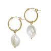 Jewellery Misuzi | Misuzi Paris Baroque Pearl Earrings Gold