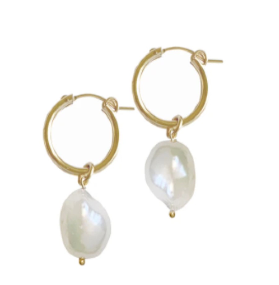 Jewellery Misuzi | Misuzi Paris Baroque Pearl Earrings Gold