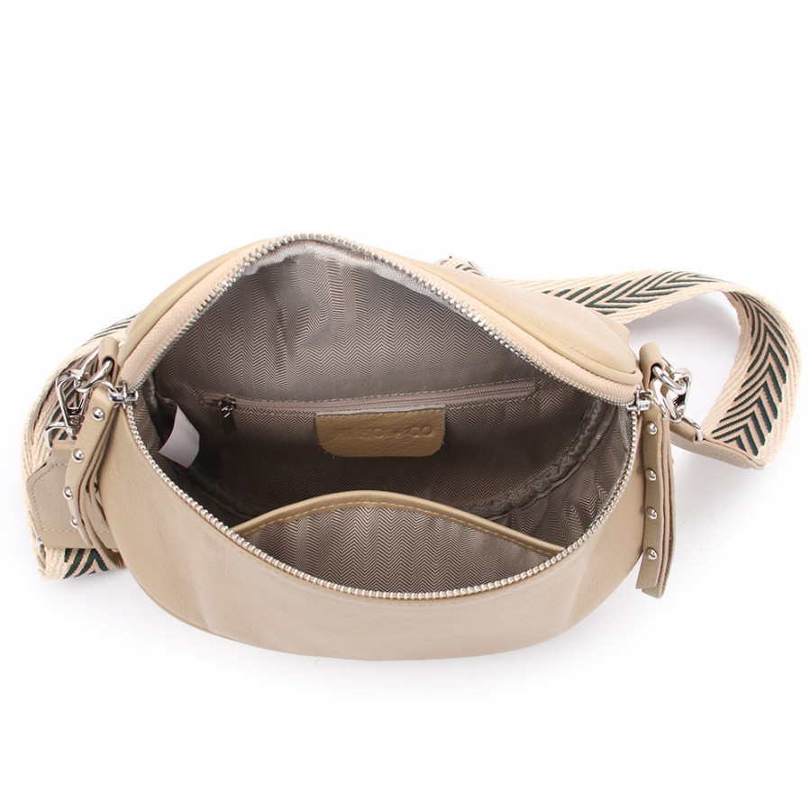 Accessories Hi Ho & Co | Hi Ho & Co New Rocker Bag Taupe/Gold