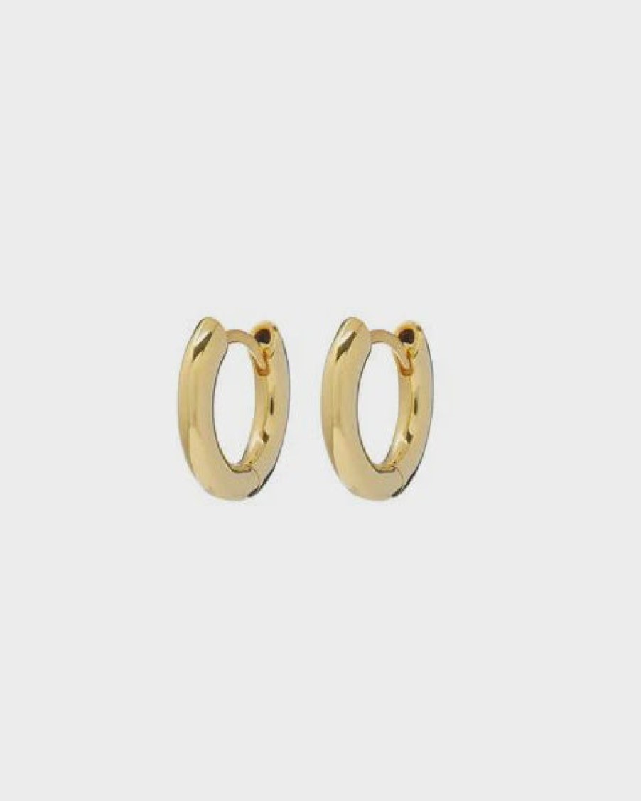 Jewellery Luv AJ | Luv Aj - Plain Amalfi Huggies Gold