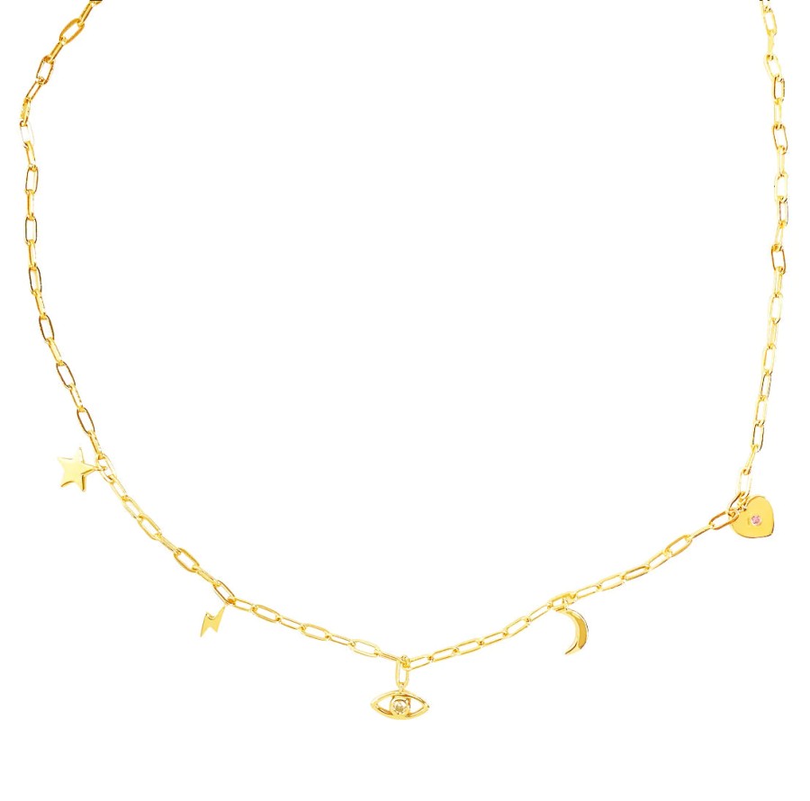 Jewellery Gold Sister | Gold Sister Astro Travel Gold Necklace